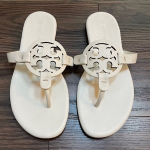 Tory Burch soft leather Miller sandal white 7